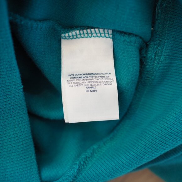 Lands' End Teal Quarter Zip Long Sleeve Jacket Size Small 100% Cotton - Picture 6 of 9